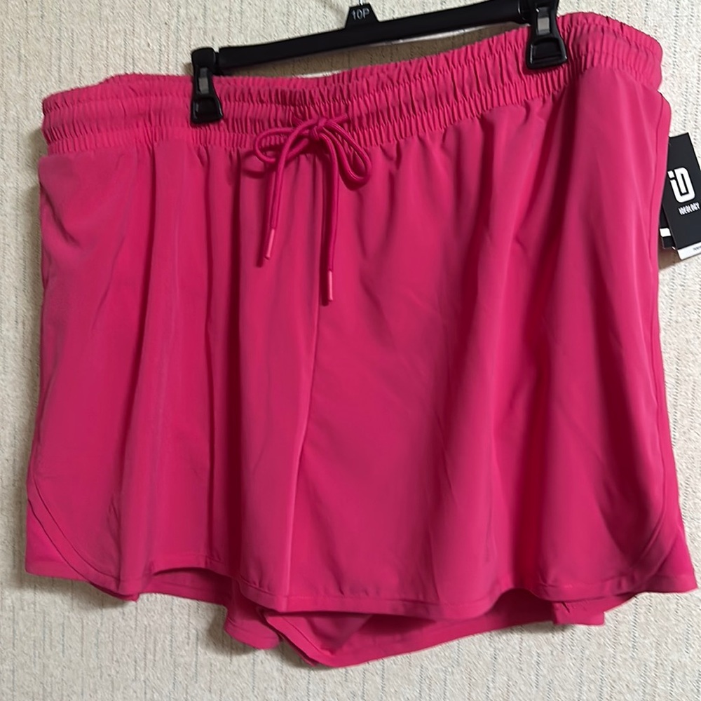 IDEOLOGY PLUS SIZE WORKOUT SHORTS: FIERY PINK: NWT: SZ 3X